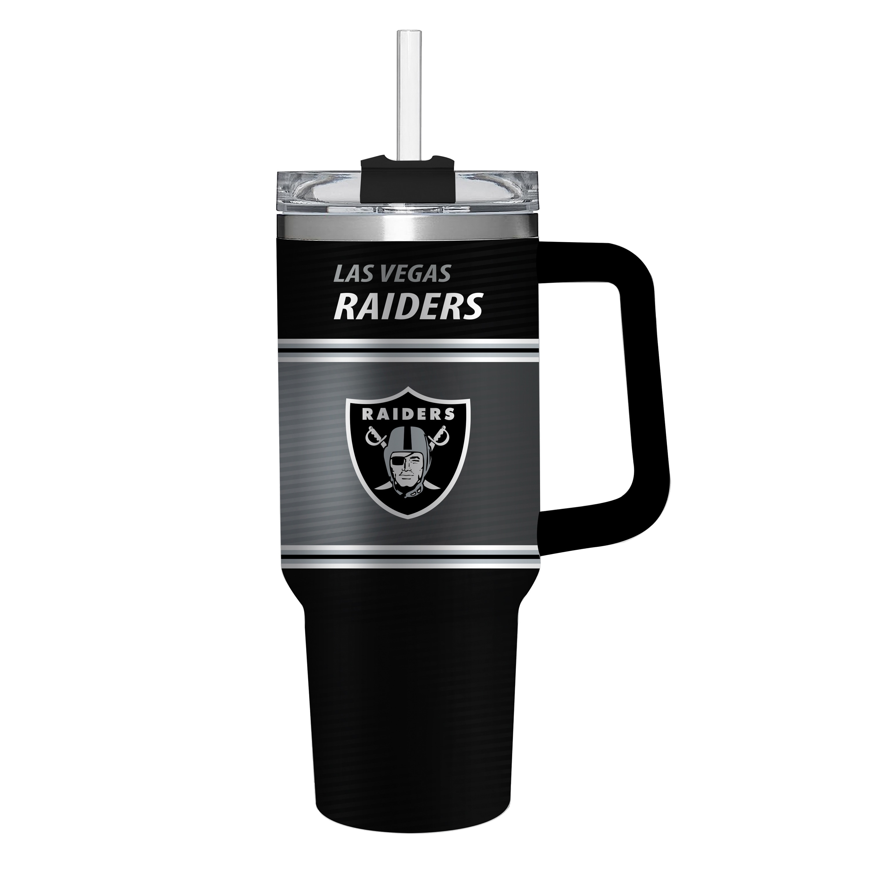 40 oz Stainless Steel Canyon Cup w/ Straw, Las Vegas Raiders