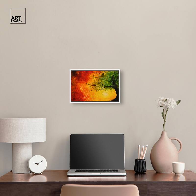 Fire and Ice Tree I Canvas by Art Remedy