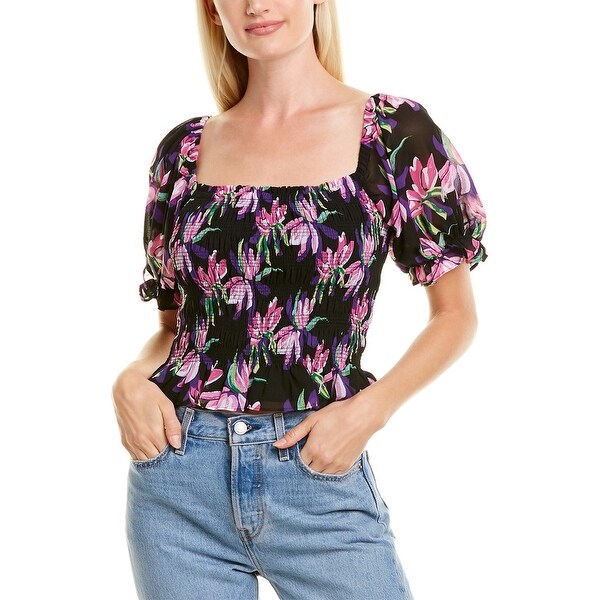 Wayf Smocked Top. Opens flyout.