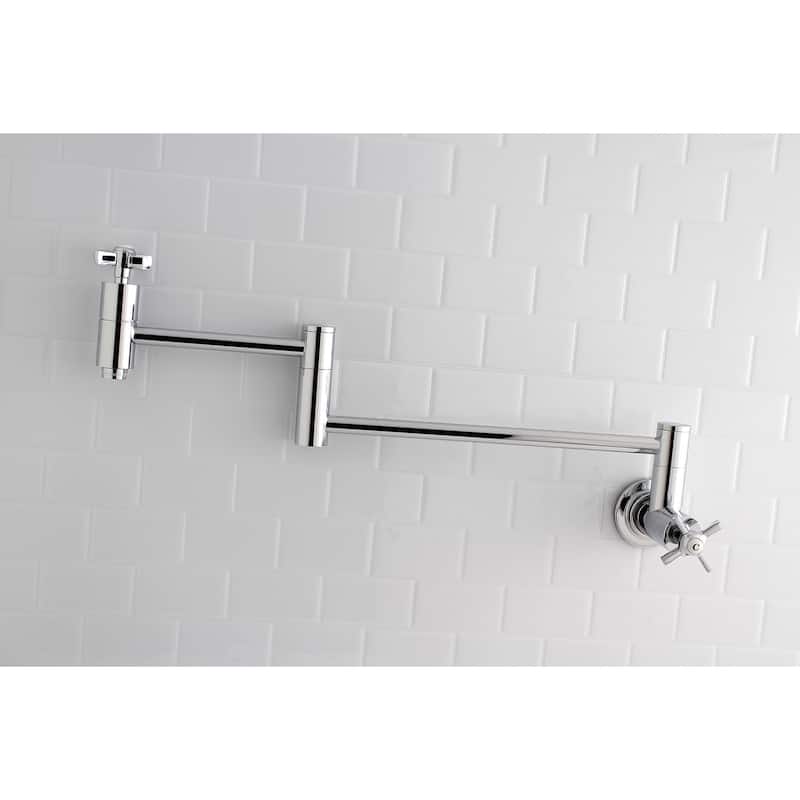 Kingston Brass Millennium Wall Mount Pot Filler Kitchen Faucet