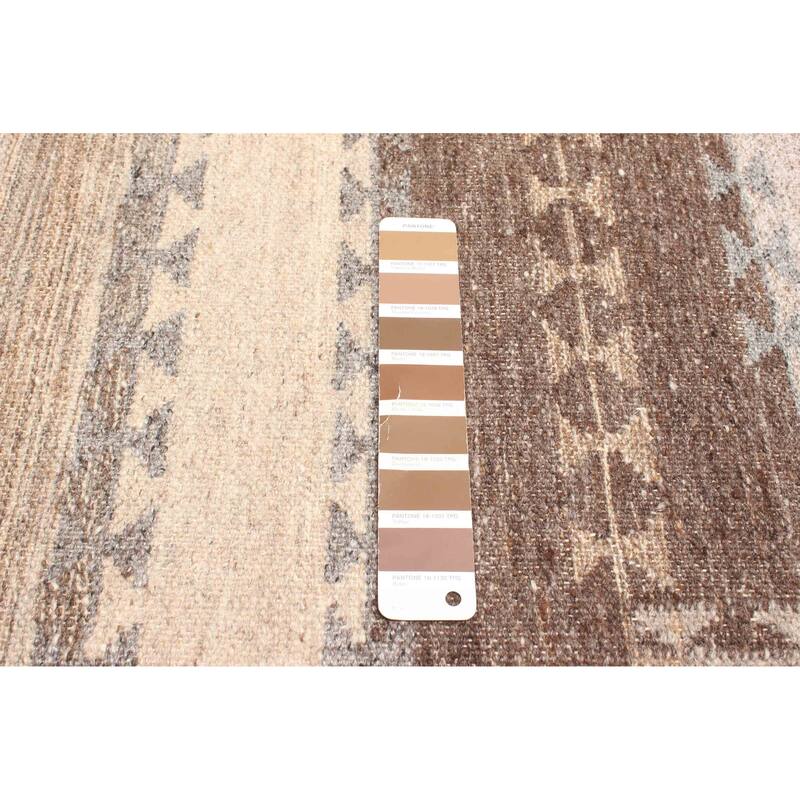 ECARPETGALLERY Flat-Weave Ankara FW Brown Wool Kilim - 5'2 x 8'0