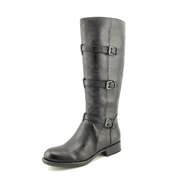 Franco Sarto Petite Women Round Toe Synthetic Black Knee High Boot