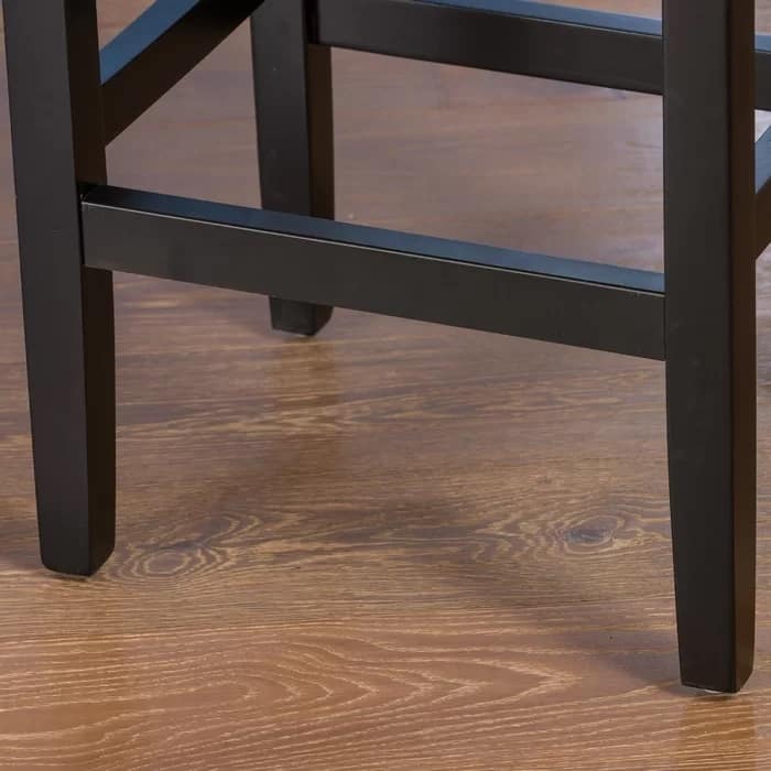 Roomfitters 26-Inch Backless Counter Stools, Set of 2 Wooden Saddle Seat Bar Chairs, Brown
