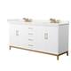 Option White / White Quartz Top / Satin Bronze Hardware