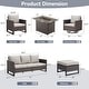 preview thumbnail 103 of 104, Gymojoy Outdoor Fire Pit Conversation Set, Patio Furniture with Cushions