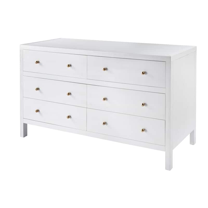 Nora 6-Drawer Wood Wide Dresser
