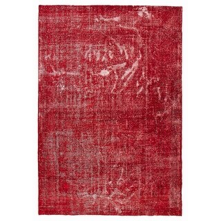 ECARPETGALLERY Hand-knotted Color Transition Red Wool Rug - 6'9 x 9'9 ...
