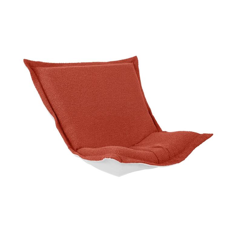Allan Andrews Indoor/Outdoor Scroll Puff Chair Cover & Cushion Only, Alicante Collection - Coral