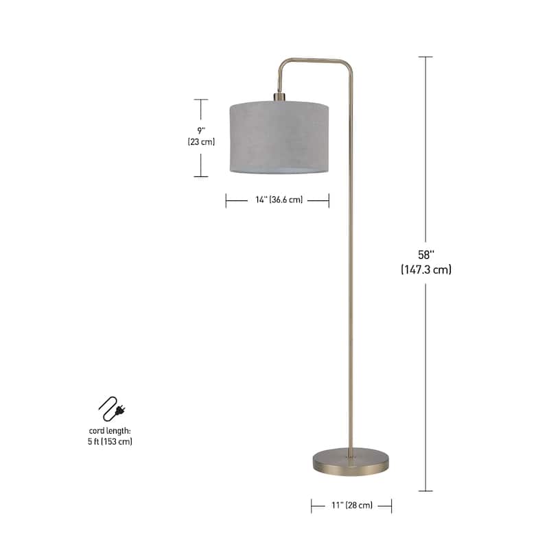 Barden 58" Floor Lamp with Linen Shade