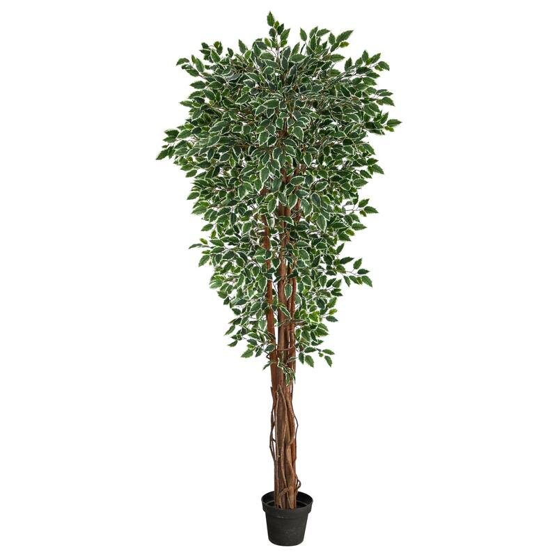 70In Artificial Tree Variegated Indoor Outdoor UV Resistant Decorative Tree - Green - 61 Inches and Over