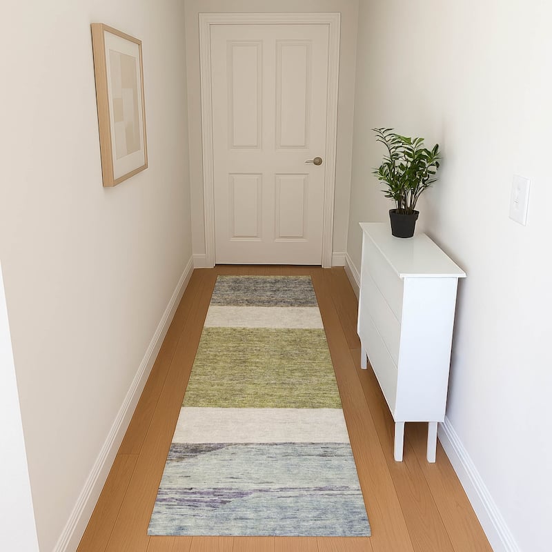 Premium Washable Super Soft Ombre Gabbeh Mayfield Rug - Aloe - 2'3" x 7'6"