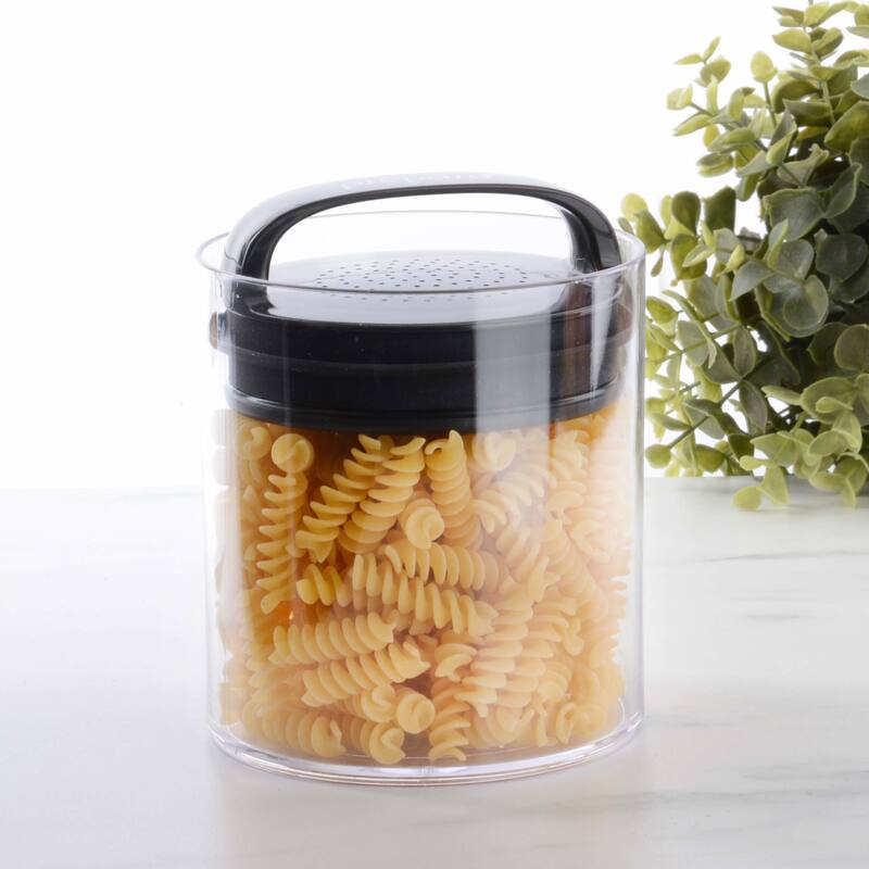Prepara Evak Fresh Saver Short - Black Handle, Variety Pack (Set of 3) - L: 5.75 × 5.67" M: 5.12 × 4.65" S: 4.06 × 3.78"