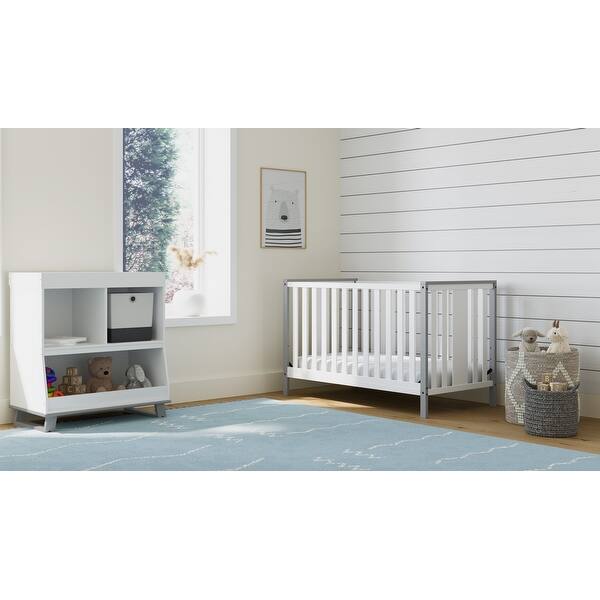 Storkcraft Modern Changing Table with Storage and Removable Topper