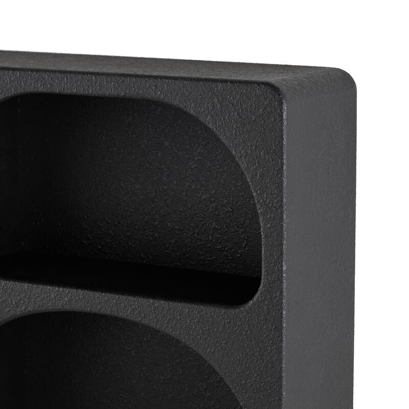 Cream or Black Wood 5 Shelf Geometric Room Wall Shelf