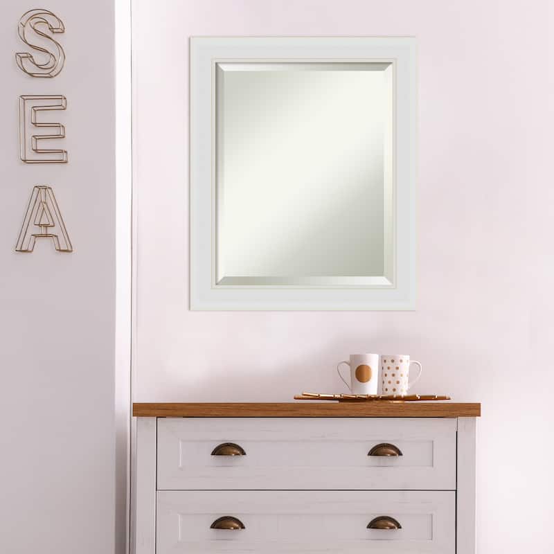 Beveled Wall Mirror - Flair Polished Nickel Frame