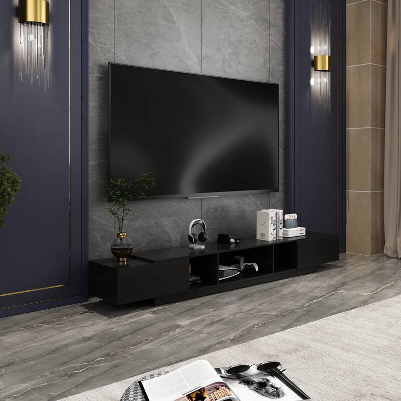 Modern TV Stand Universal Entertainment Center, TV Cabinet 90+inch TV