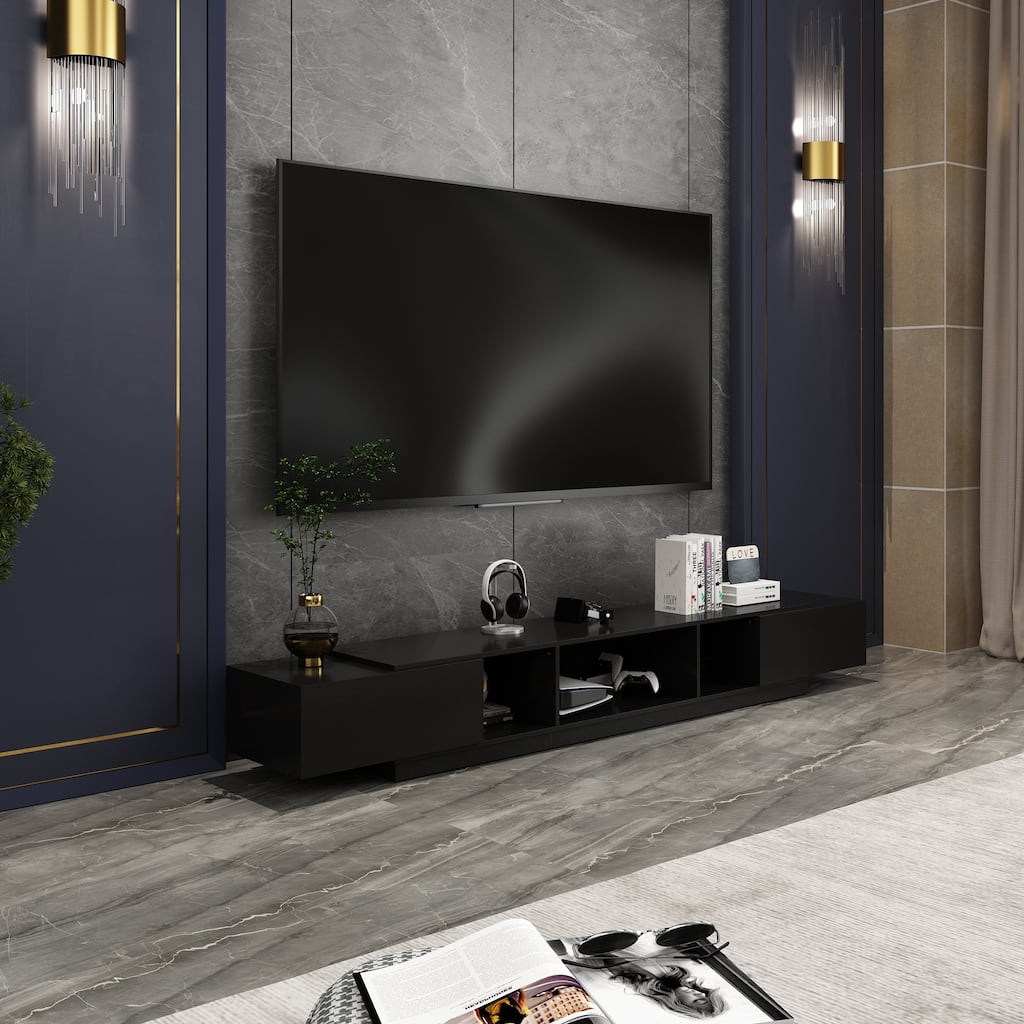 Modern TV Stand Universal Entertainment Center, TV Cabinet 90+inch TV