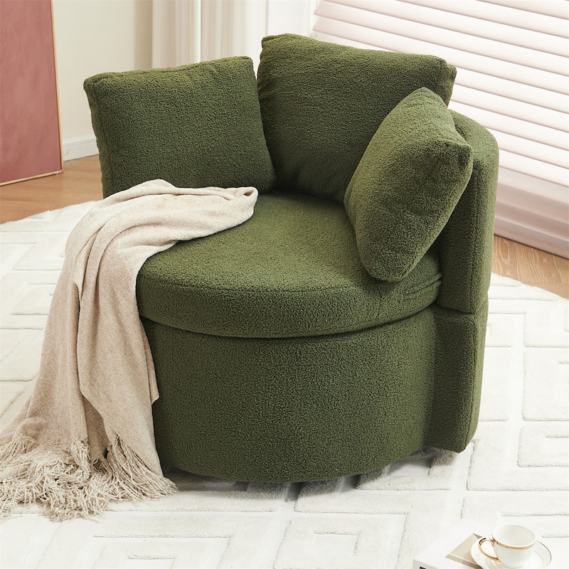 Teddy Fabric Swivel Chair