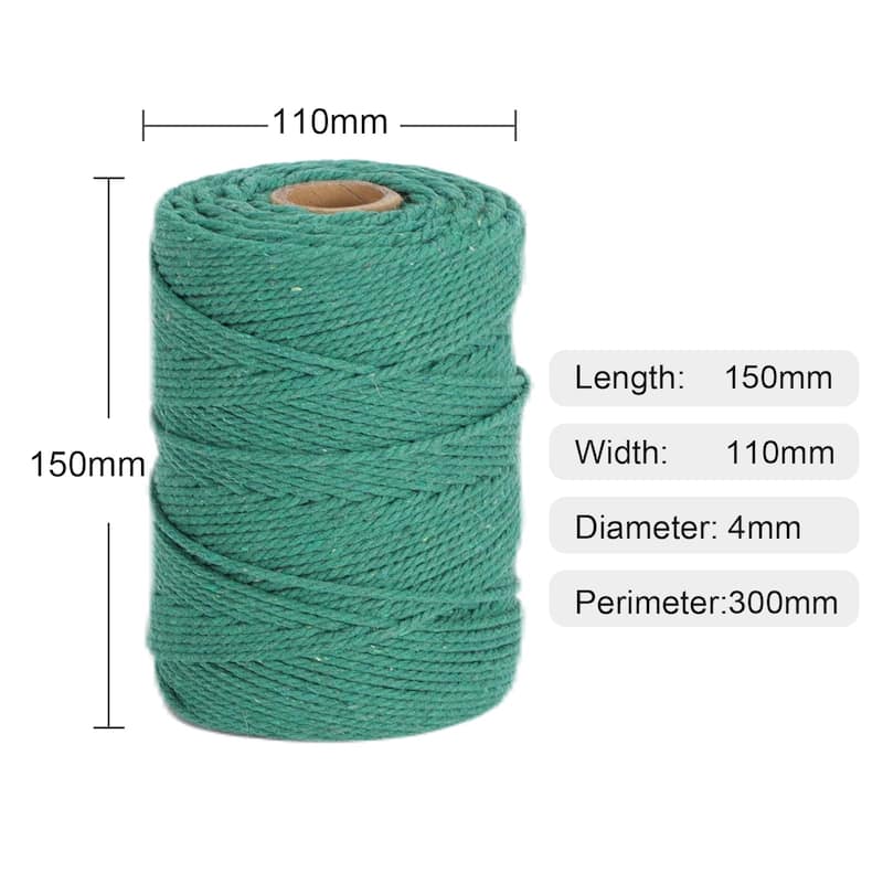VECELO Green Garden Twine Strong Hemp Rope for Gardening Plant Tie Floristry Crafts Gift Wrapping Packing Decor