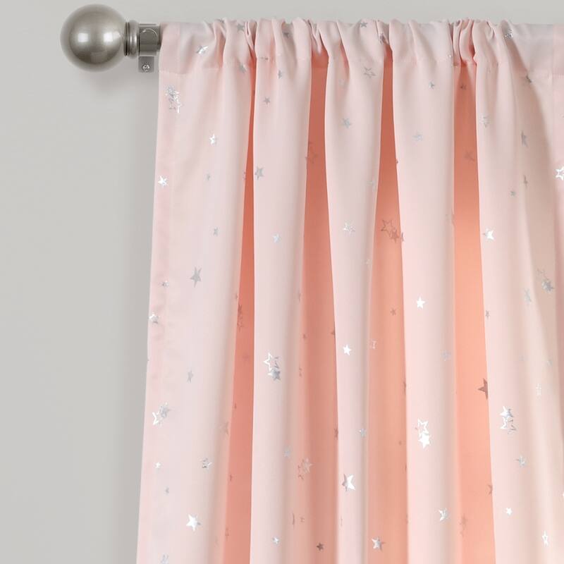 Lush Decor Star Room Darkening Window Curtain Panel Pair