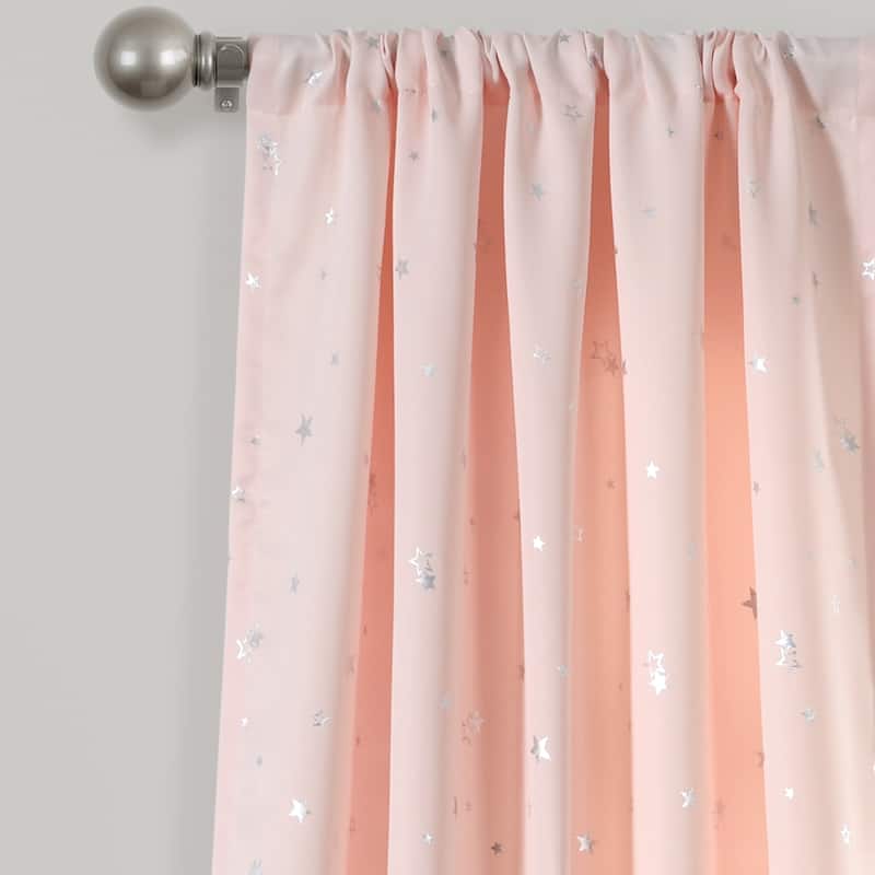 Lush Decor Star Room Darkening Window Curtain Panel Pair