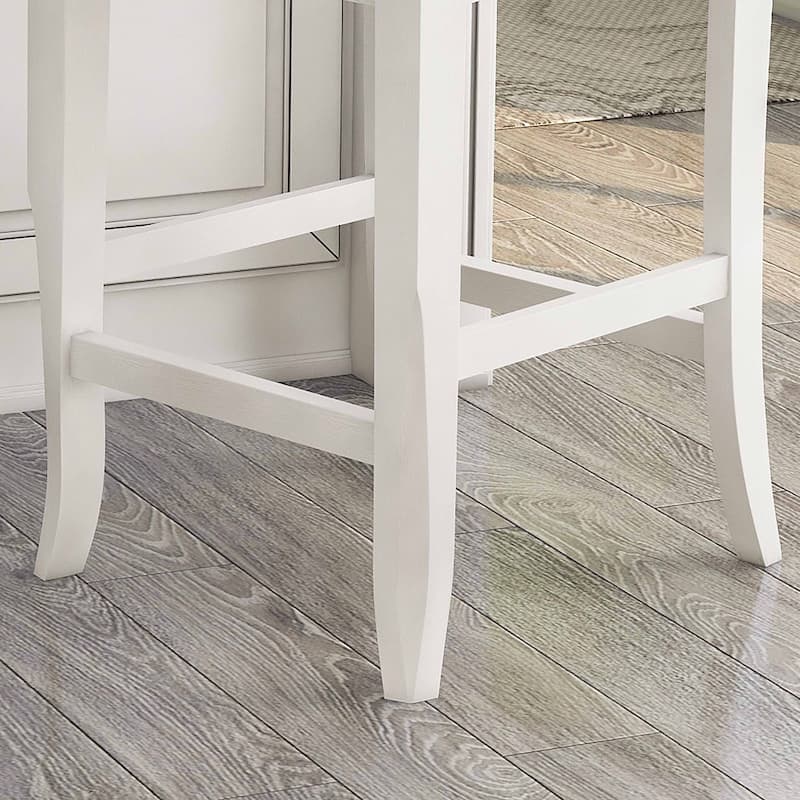 Drov Farmhouse Wood Padded Counter Height Chairs by Furniture of America (Set of 2)