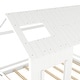 preview thumbnail 8 of 7, White Modern Pine Wood House Bed with Roof and Window, Sturdy Construction