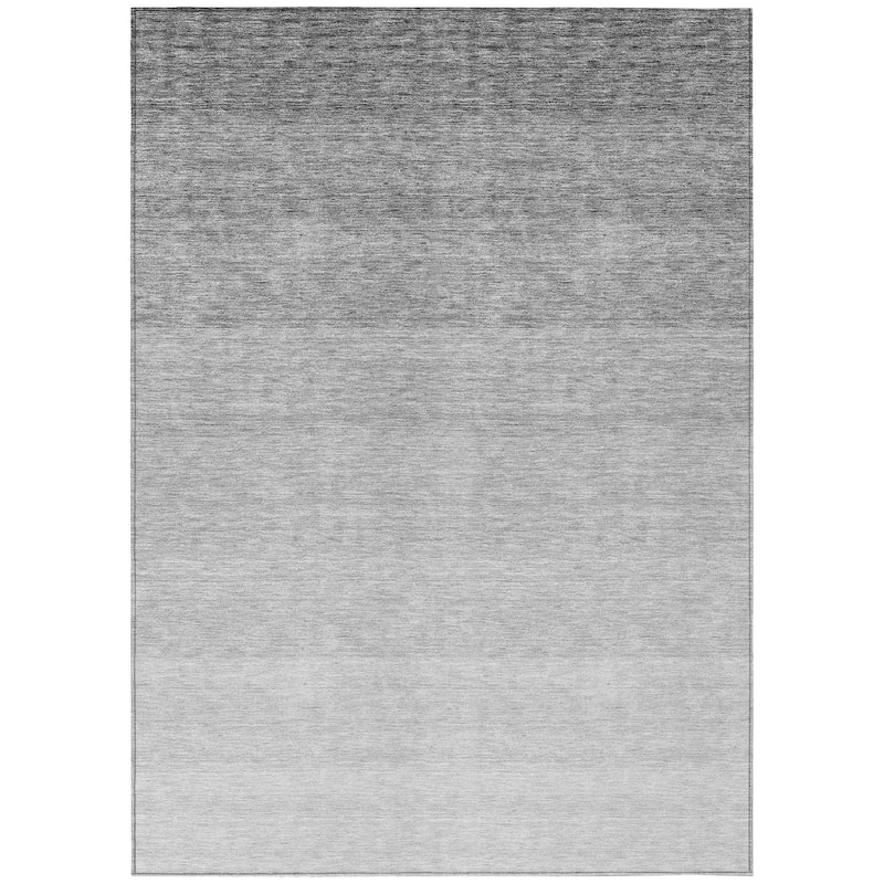 Machine Washable Indoor/ Outdoor Chantille Ombre Solid Rug