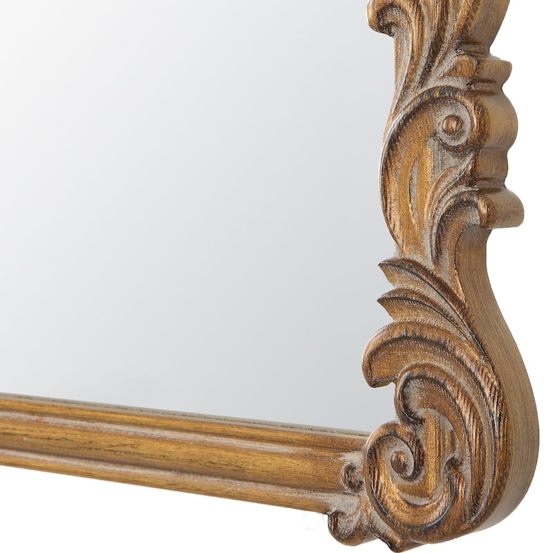 Porch & Den Old World Antique Gold Decorative Wall Mirror