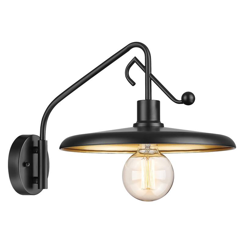 13" Farmhouse Gooseneck Barn Light Outdoor Wall Sconces - 1 Pack