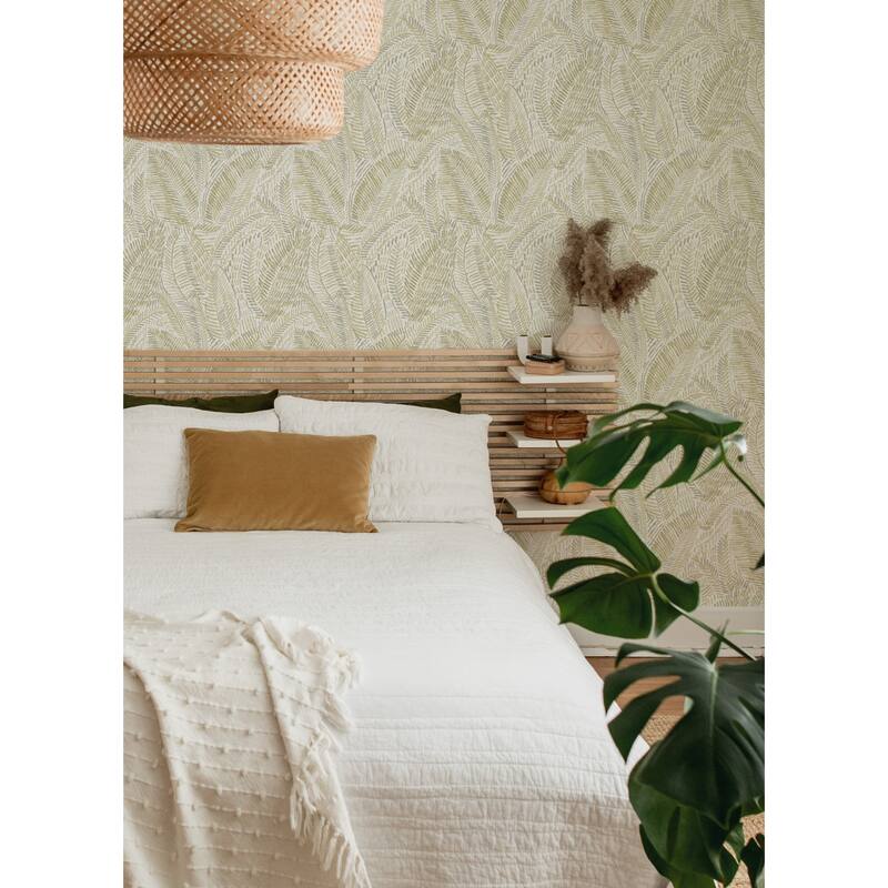 A-Street Prints Fildia Honey Botanical Wallpaper