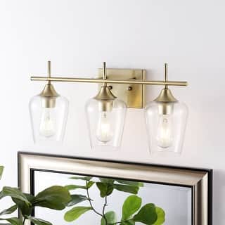 GetLedel 3-Light Dimmable Bathroom Vanity Light Wall Sconce with Clear Glass Shades