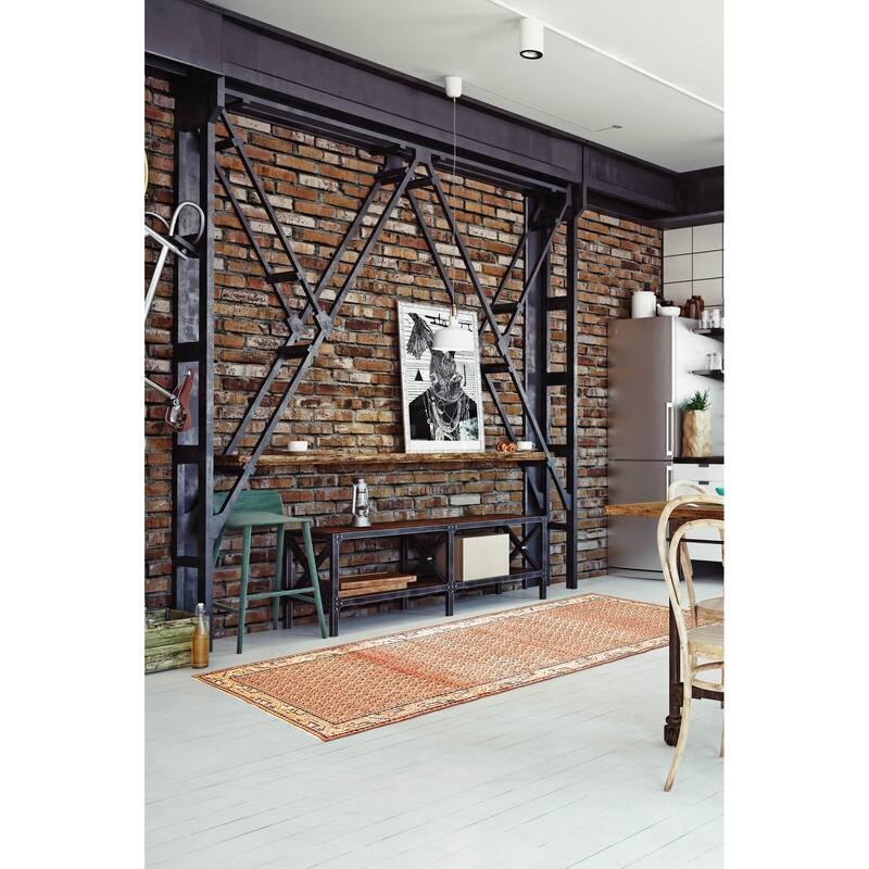 ECARPETGALLERY Hand-knotted Andelz Copper Wool Rug - 3'6 x 10'1