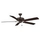 preview thumbnail 1 of 4, Fanimation Edgewood 60 inch Indoor/Outdoor Ceiling Fan - Dark Bronze with Dark Walnut Blades
