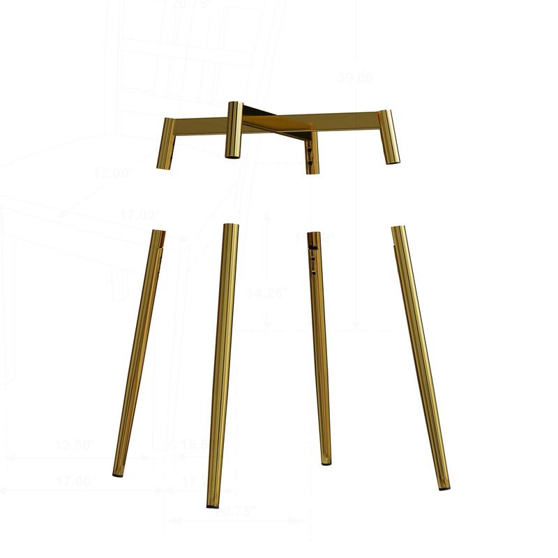 Modern Minimalist Dining Chairs Set with Sturdy Metal Legs and Comfortable Backrest
