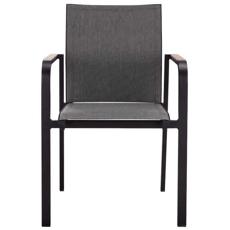 SAFAVIEH Outdoor Living Dexter Armchair with Teak (Set of 2)