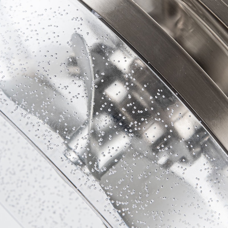 13" 3-Light Satin Nickel Flush Mount Ceiling Fan with Light