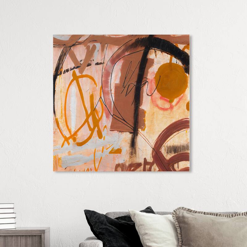 Wynwood Studio Canvas Abstract Tan and Taupe II Brown and Dark Yellow Modern & Contemporary Wall Art Canvas Print - 40 x 40