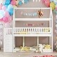 preview thumbnail 14 of 21, Kids and Baby Twin over Twin Bunk Bed with Storage Shelves and Drawers