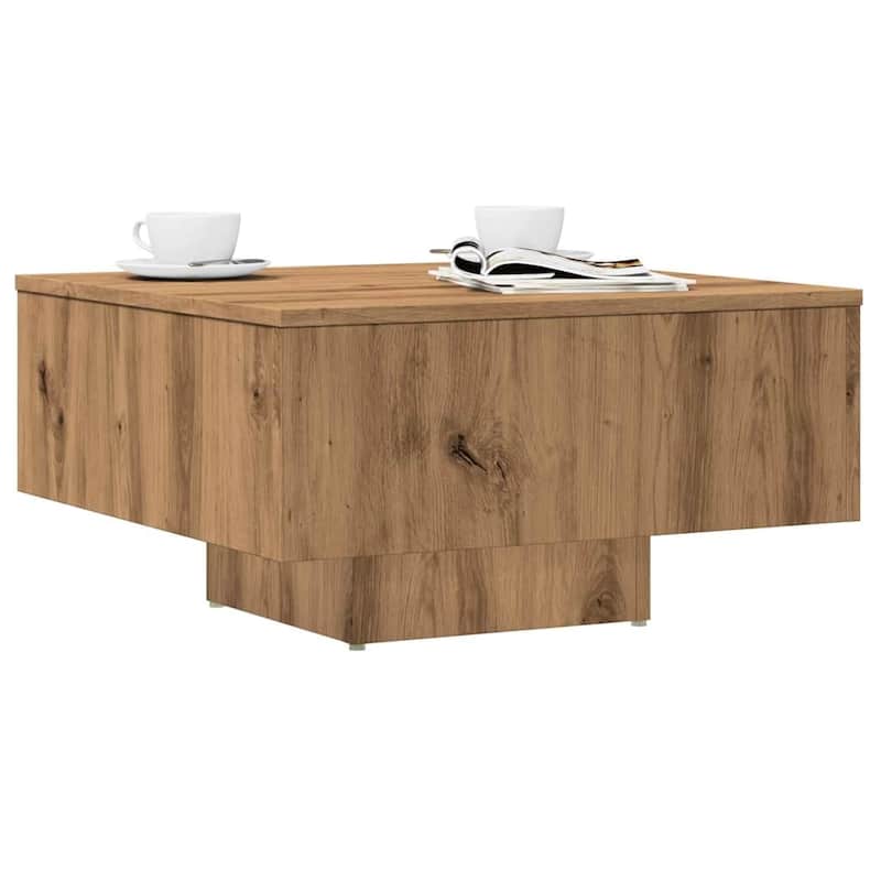 vidaXL Coffee Table Artisan Oak Engineered Wood Regular Coffee Table - 23.6 x 23.6 x 12.4 - Brown