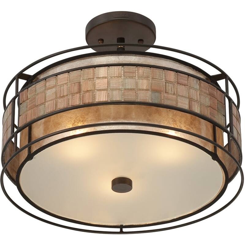 Laguna 3-Light Semi-Flush Mount in Renaissance Copper - Bronze