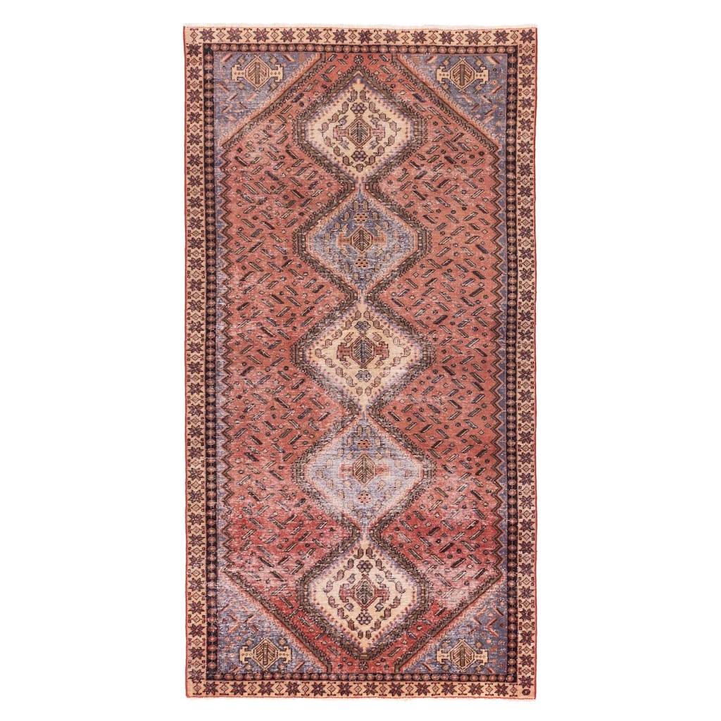 ECARPETGALLERY Hand-knotted Antalya Vintage Copper Wool Rug - 4'7 x 9'0