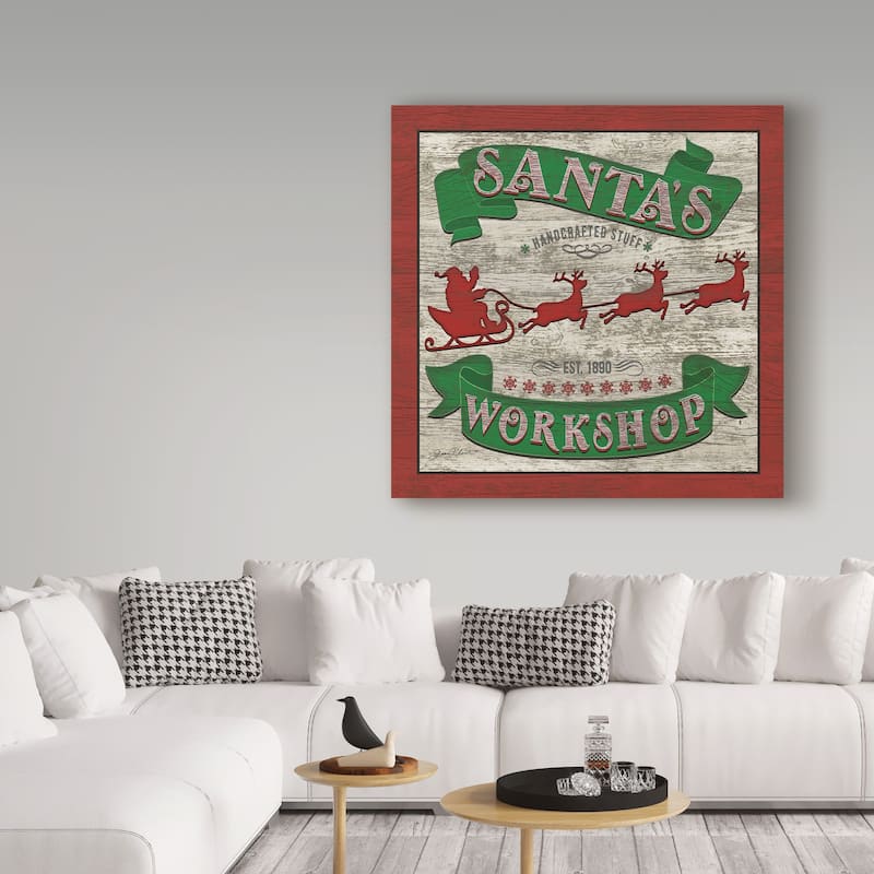 Jean Plout 'Santas Workshop' Canvas Art