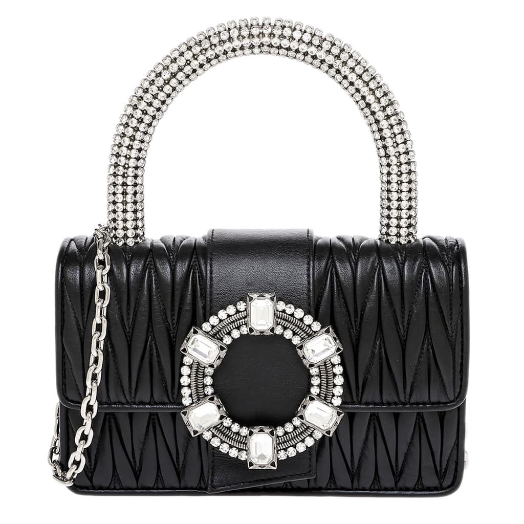 Miu Miu Crystal-Embellished Top Handle Bag