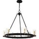 preview thumbnail 2 of 5, Gloucester 6-Light Matte Black Chandelier