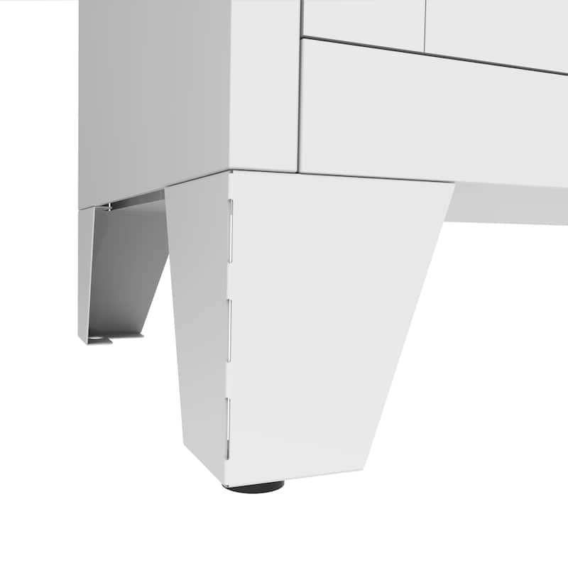 2 Shapely Doors Buffet Sideboard Accent Cabinet, Storage Cabinet with Doors and Adjustable Shelves