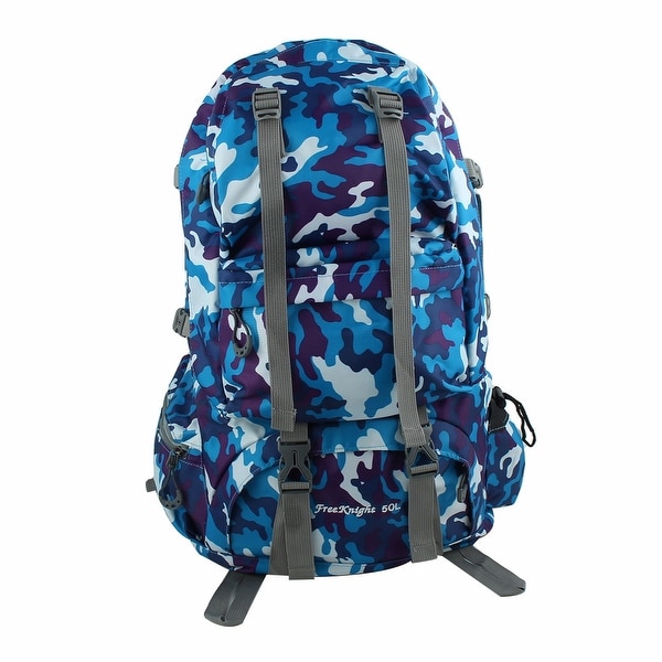 FreeKnight Authorized Travelling Bag Camping Hiking Backpack Camouflage Blue 50L