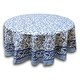 preview thumbnail 9 of 9, Block Print Cotton Flowering Vine Tablecloth Collection 72-in Round
