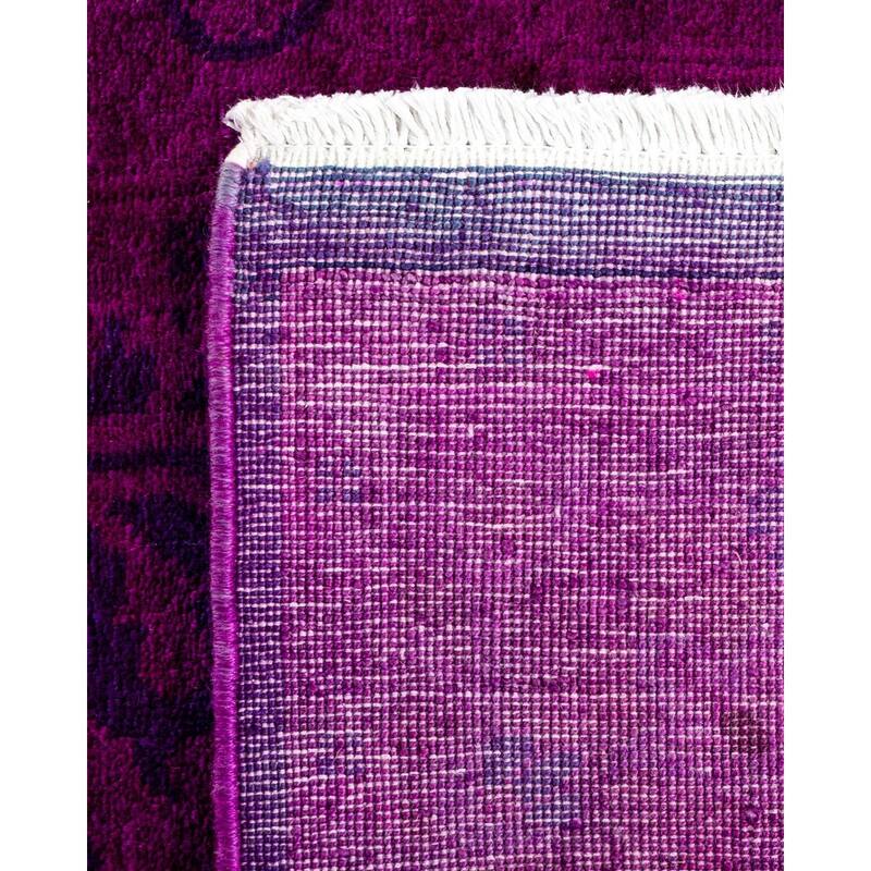 Overton Hand Knotted Wool Vintage Inspired Modern Contemporary Overdyed Pink Runner Rug - 2' 7" x 16' 2"
