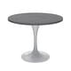 preview thumbnail 8 of 25, Verve Dining Table with a 36" Round Tabletop in White Steel Pedestal Grey